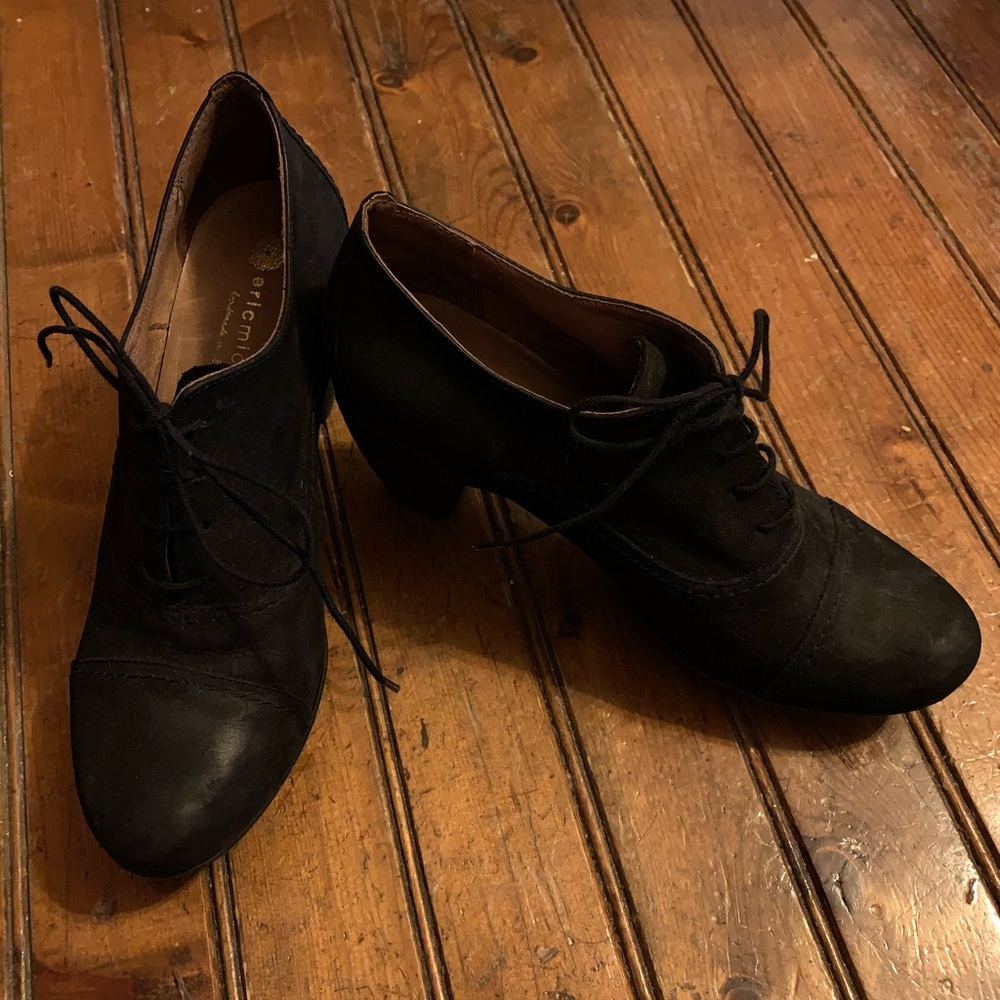 Eric Michael Black Suede & Brown Heels